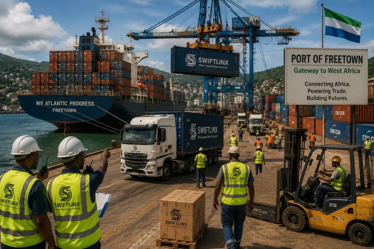 Swiftlinx operations at the Port of Freetown